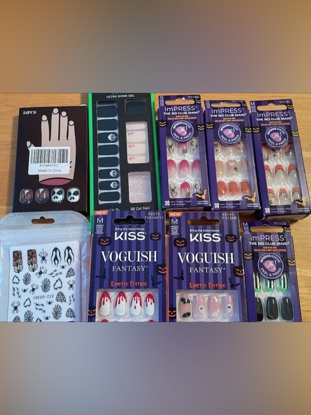 KISS & imPRESS Halloween Nail Set - Multi Color Press On Nail Bundle New